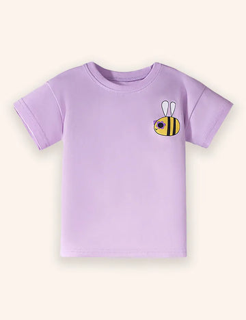 Cute Bee Printed T-shirt Set